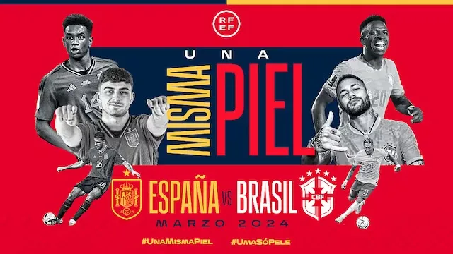 España recibirá a Brasil el próximo 26 de marzo en el Santiago Bernabéu